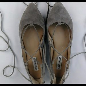 Steve Madden Sexy Ankle Tie Suede Flats
